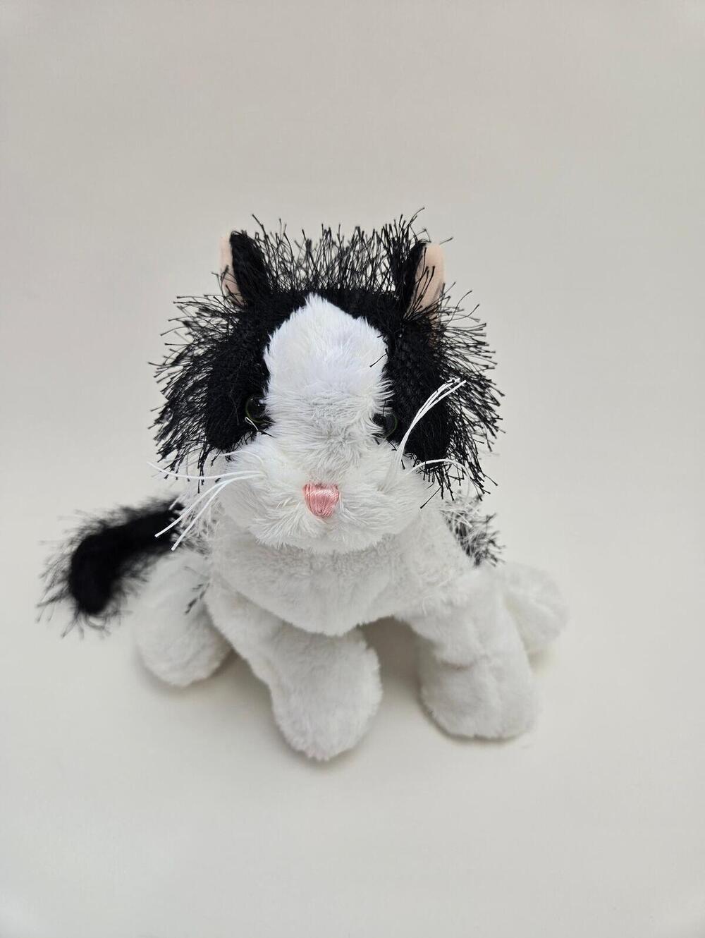 Vintage Webkinz “Black and White Cat” the Cat Plush with No Tag/Code (9 inch)